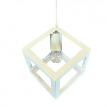 Lampa wisząca il mio SWEDEN P140235-1 1XE27 kwadratowa biała - POLUX