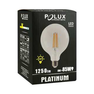 Żarówka dekoracyjna LED FILAMENT G125 E27 8,0W 3000K 1250lm Clear -...