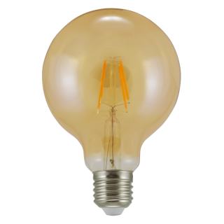 Żarówka dekoracyjna LED FILAMENT Vintage Amber G95E27AM-4EWW 4,0W 2000K 350lm - POLUX