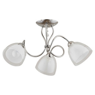 Lampa sufitowa żyrandol Adelina 3 x E14 chrom/biały śr. 53cm - ALFA...
