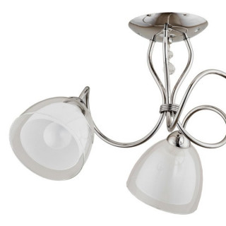 Lampa sufitowa żyrandol Adelina 3 x E14 chrom/biały śr. 53cm - ALFA...
