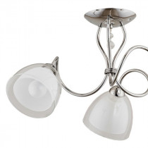 Lampa sufitowa żyrandol Adelina 3 x E14 chrom/biały śr. 53cm - ALFA SOSNOWSCY