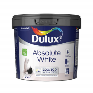 Dulux Farbia Biała do Ścian i Sufitów Absolute White 3l