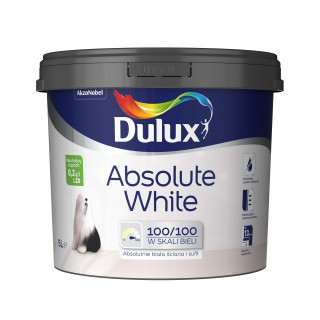 Dulux Farbia Biała do Ścian i Sufitów Absolute White 5l