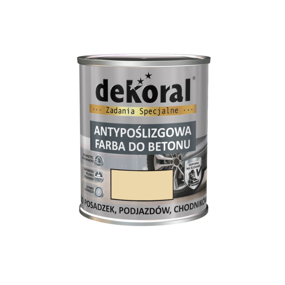 Antypoślizgowa farba do betonu (Akrylit B) Beżowa 0,75l - Decoral