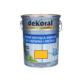 Emalia ftalowa Emakol Strong żółty 5l - DEKORAL