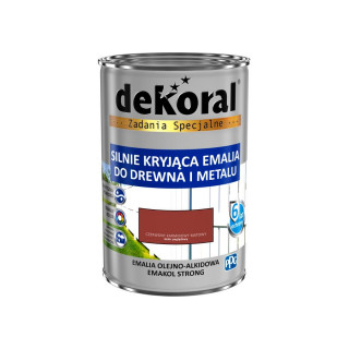 Emalia ftalowa Emakol Strong czerwony karminowy matowy 0,9l - DEKORAL