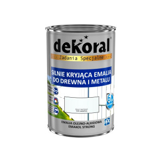 Emalia ftalowa Emakol Strong biały matowy 0,9l - DEKORAL