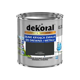 Emalia ftalowa Emakol Strong czarny 0,2l - DEKORAL