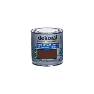 Emalia ftalowa Emakol Strong brązowy ciemny matowy 0,2l - DEKORAL
