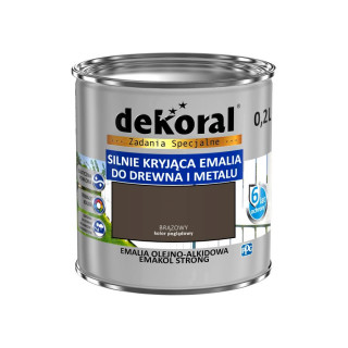 Emalia ftalowa Emakol Strong brązowa 0,2l - DEKORAL