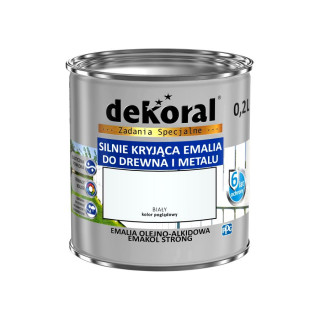 Emalia ftalowa Emakol Strong biały 0,2l - DEKORAL