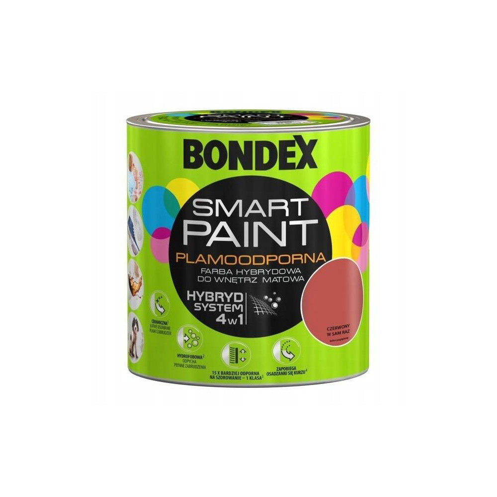 BONDEX SMART PAINT 2,5L CZERWONY W SAM RAZ