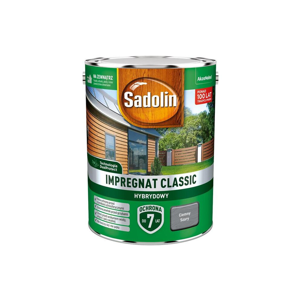 IMPREGNAT SADOLIN CL. HYBRYDOWY 4,5L SZARY CIEMNY