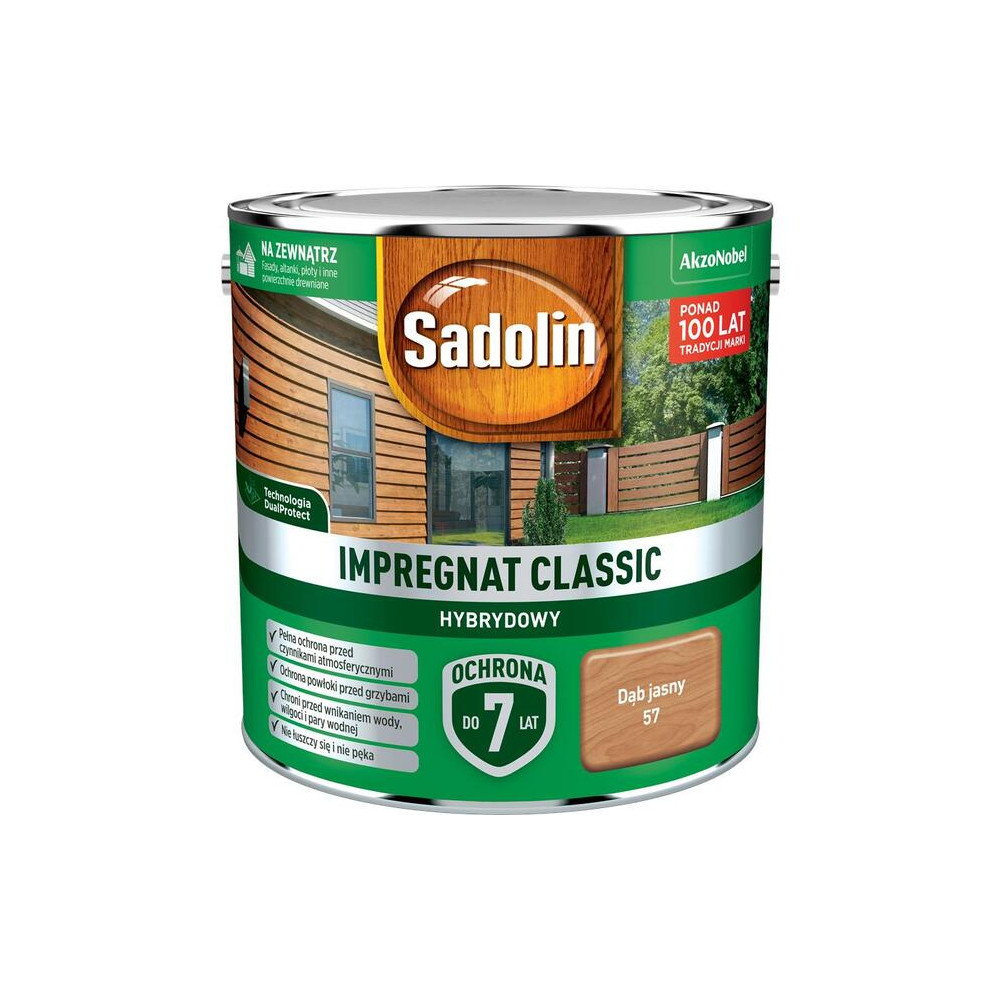 IMPREGNAT SADOLIN CL. HYBRYDOWY 2,5L DĄB JASNY