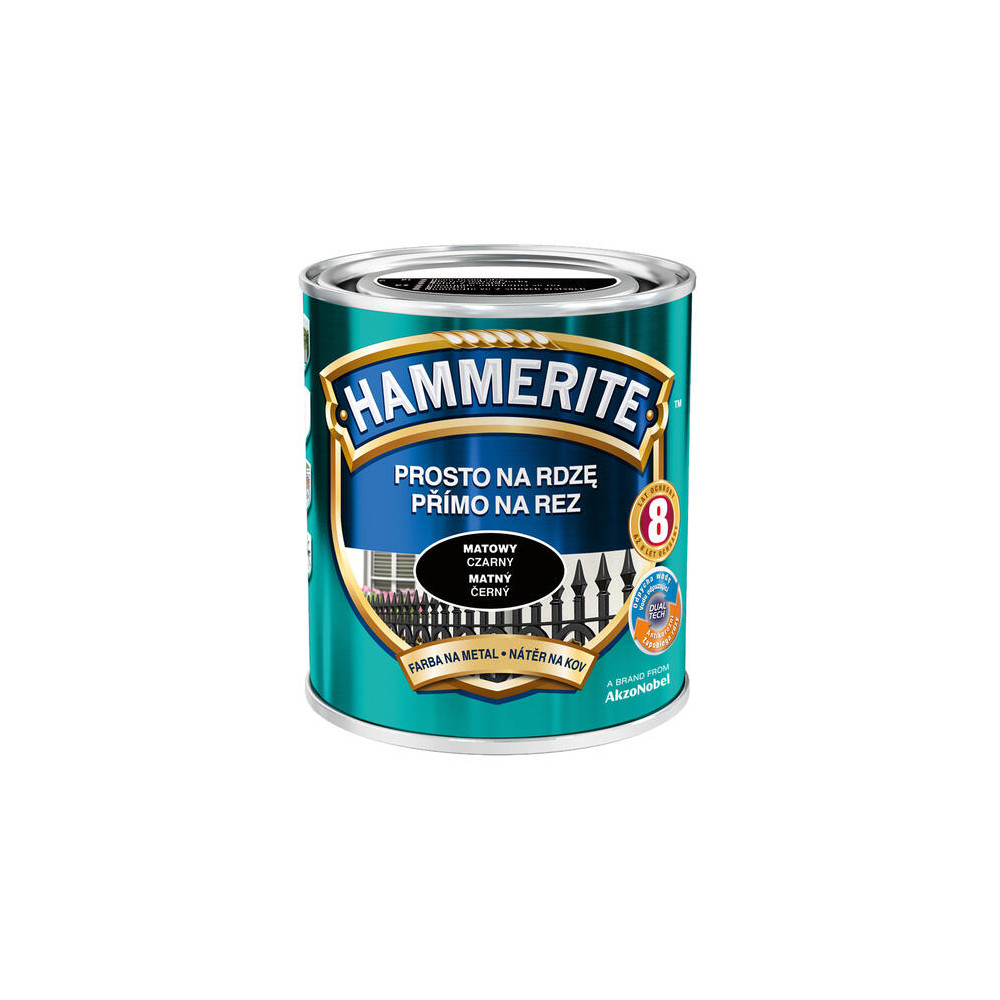 FARBA DO METALU HAMMERITE MATT 0,7L CZARNY