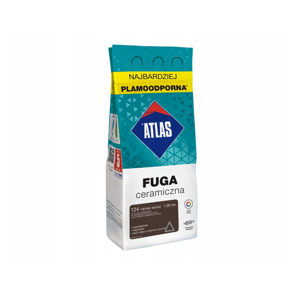 ATLAS FUGA CERAMICZNA 124 CIEMNE WENGE ALUBAG 5KG