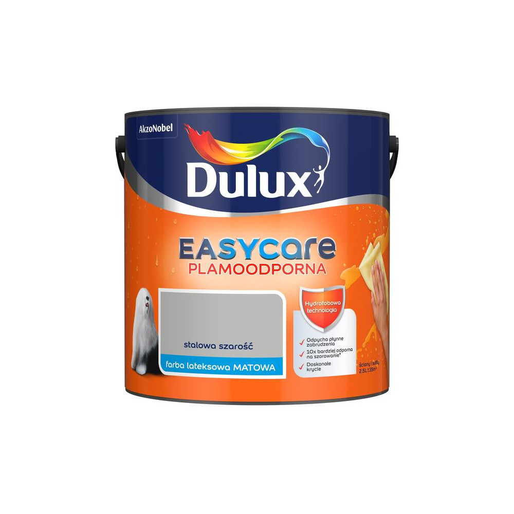 FARBA DULUX EASY CARE 2,5L STALOWA SZAROŚĆ