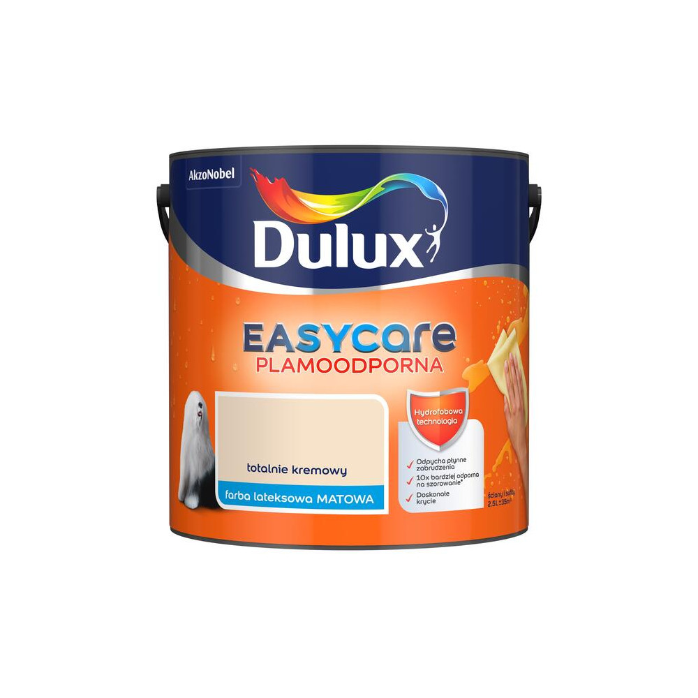 FARBA DULUX EASY CARE 2,5L TOTALNIE KREMOWY