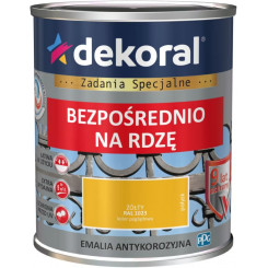 DEKORAL EMALIA ANTYKOROZYJNA 0,65L ŻÓŁTY POŁYSK