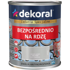 DEKORAL EMALIA ANTYKOROZYJNA 0,65L SZARY JASNY POŁYSK