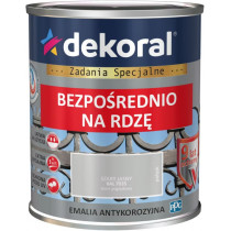 DEKORAL EMALIA ANTYKOROZYJNA 0,65L SZARY JASNY POŁYSK