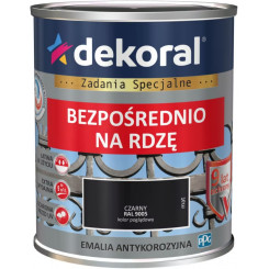 DEKORAL EMALIA ANTYKOROZYJNA 0,65L CZARNY MAT