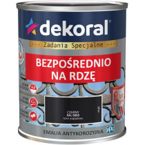 DEKORAL EMALIA ANTYKOROZYJNA 0,65L CZARNY MAT