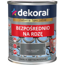 DEKORAL EMALIA ANTYKOROZYJNA 0,65L SZARY BAZALTOWY POŁYSK