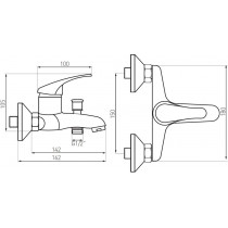 BASIC BATERIA WANNOWO- PRYSZNICOWA CHROM