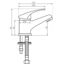 BASIC BATERIA UMYWALKOWA STOJĄCA CHROM