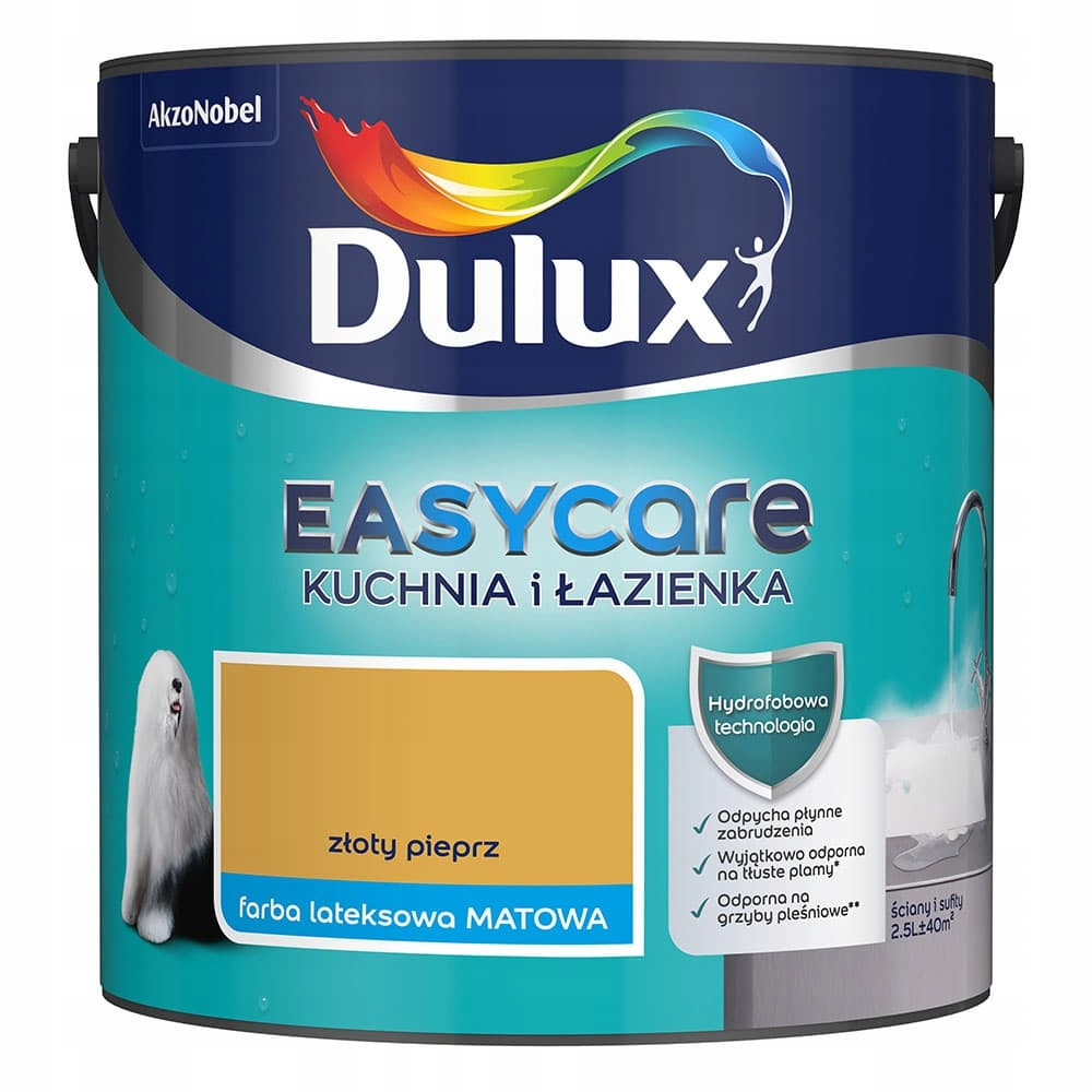 FARBA DULUX EASY CARE K&B 2,5L ZŁOTY PIEPRZ MATT