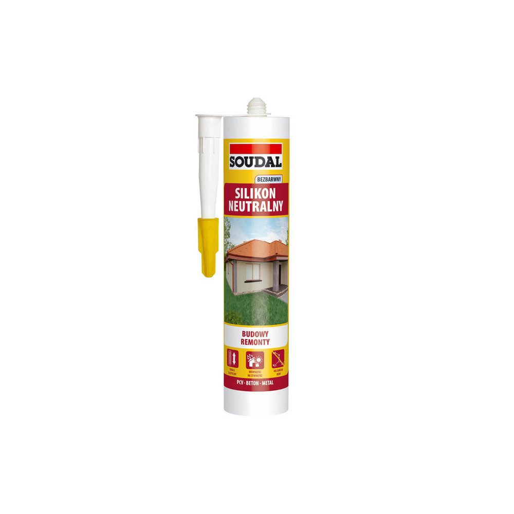 SOUDAL SILIKON NEUTRALNY 280ML BEZBARWNY