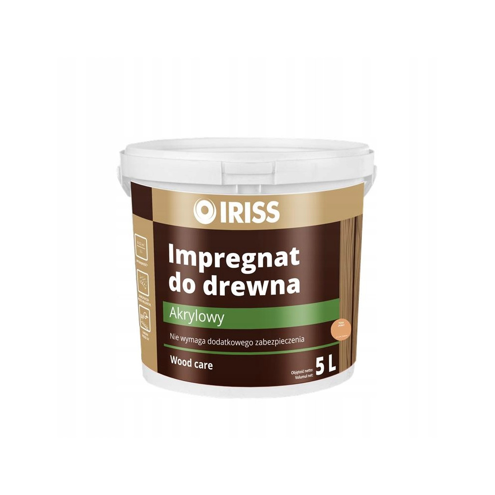 IMPREGNAT AKRYL. DO DREWNA IRI 5L TEAK JASNY