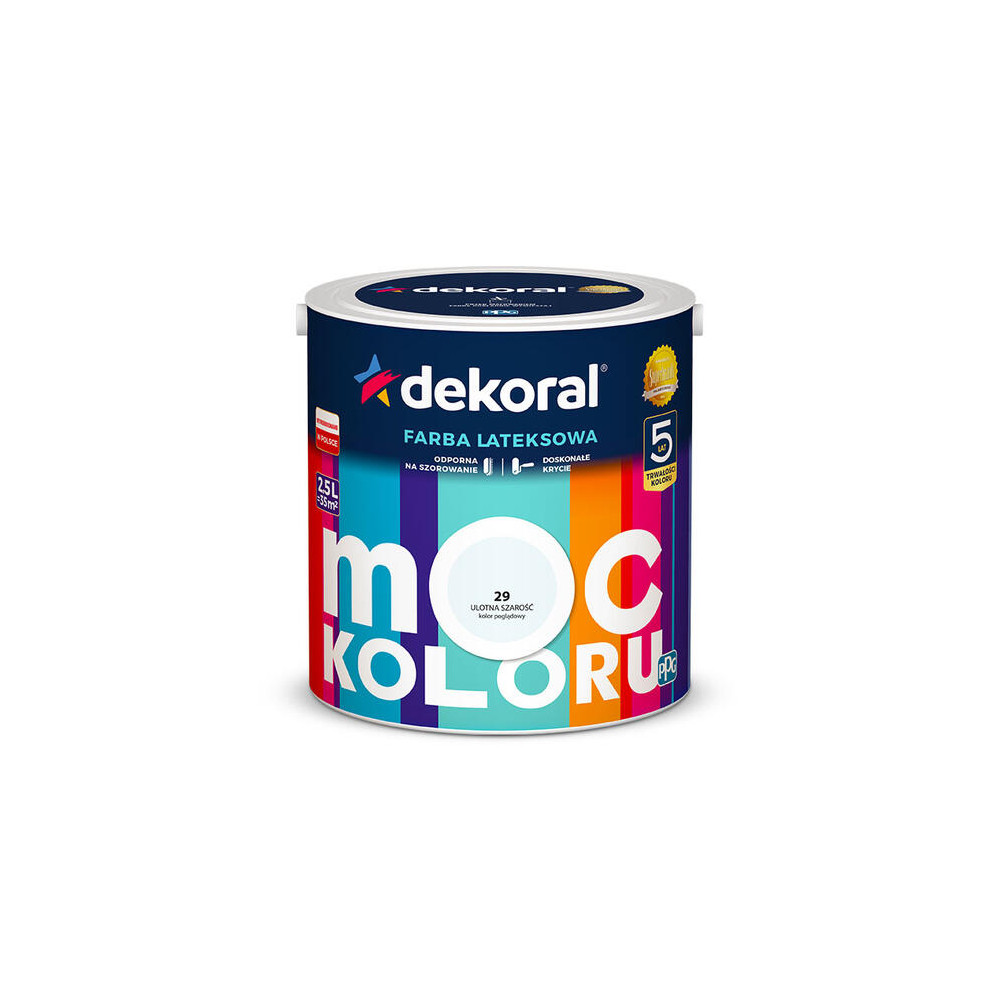 FARBA DEKORAL AKRYLIT W  2,5L ULOTNA SZAROŚĆ