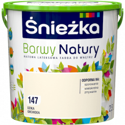 FARBA LATEKSOWA ŚNIEŻKA BARWY NATURY 2,5L DZIKA ORCHIDEA