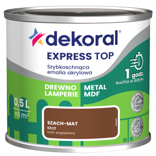 FARBA DEKORAL AKRYLUX  0,5L SZACH-MAT