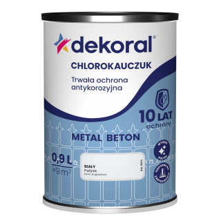 FARBA DO METALU I BETONU CHLOROK. STRONG  0,9L BIAŁY