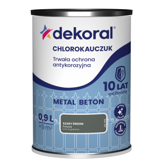 FARBA DO METALU I BETONU CHLOROK. STRONG  0,9L SZARY ŚREDNI