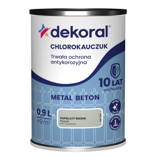 FARBA DO METALU I  BETONU CHLOROK. STRONG  0,9L POPIELATY ŚREDNI