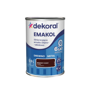 FARBA EMAKOL STRONG  0,9L BRĄZOWY CIEMNY DEKORAL