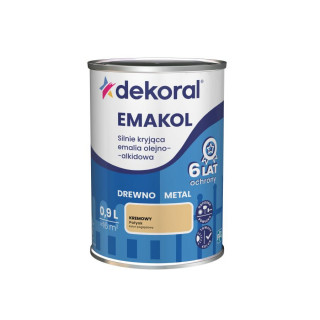 FARBA EMAKOL STRONG 0,9L KREMOWY DEKORAL FARBA EMAKOL STRONG 0,9L KREMOWY DEKORAL