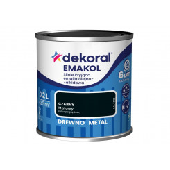 FARBA EMAKOL STRONG  0,2L CZARNY MAT