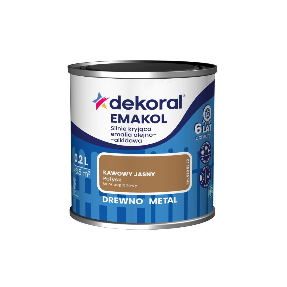 FARBA EMAKOL STRONG  0,2L KAWOWY JASNY