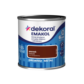 FARBA EMAKOL STRONG  0,2L MAHOŃ