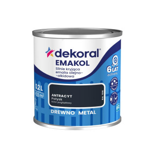 FARBA EMAKOL STRONG ANTRACYT 0,2L DEKORAL