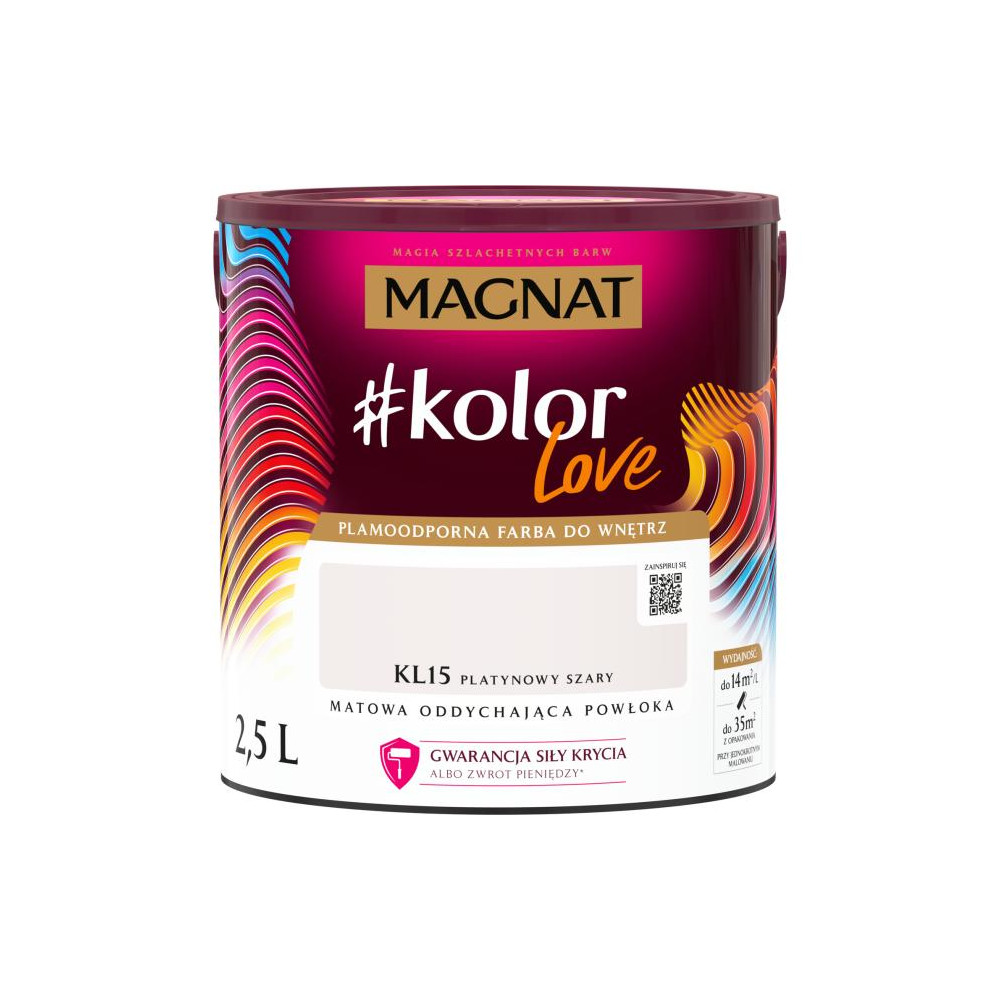 FARBA MAGNAT KOLOR LOVE PLATYNOWY SZARY 2,5L