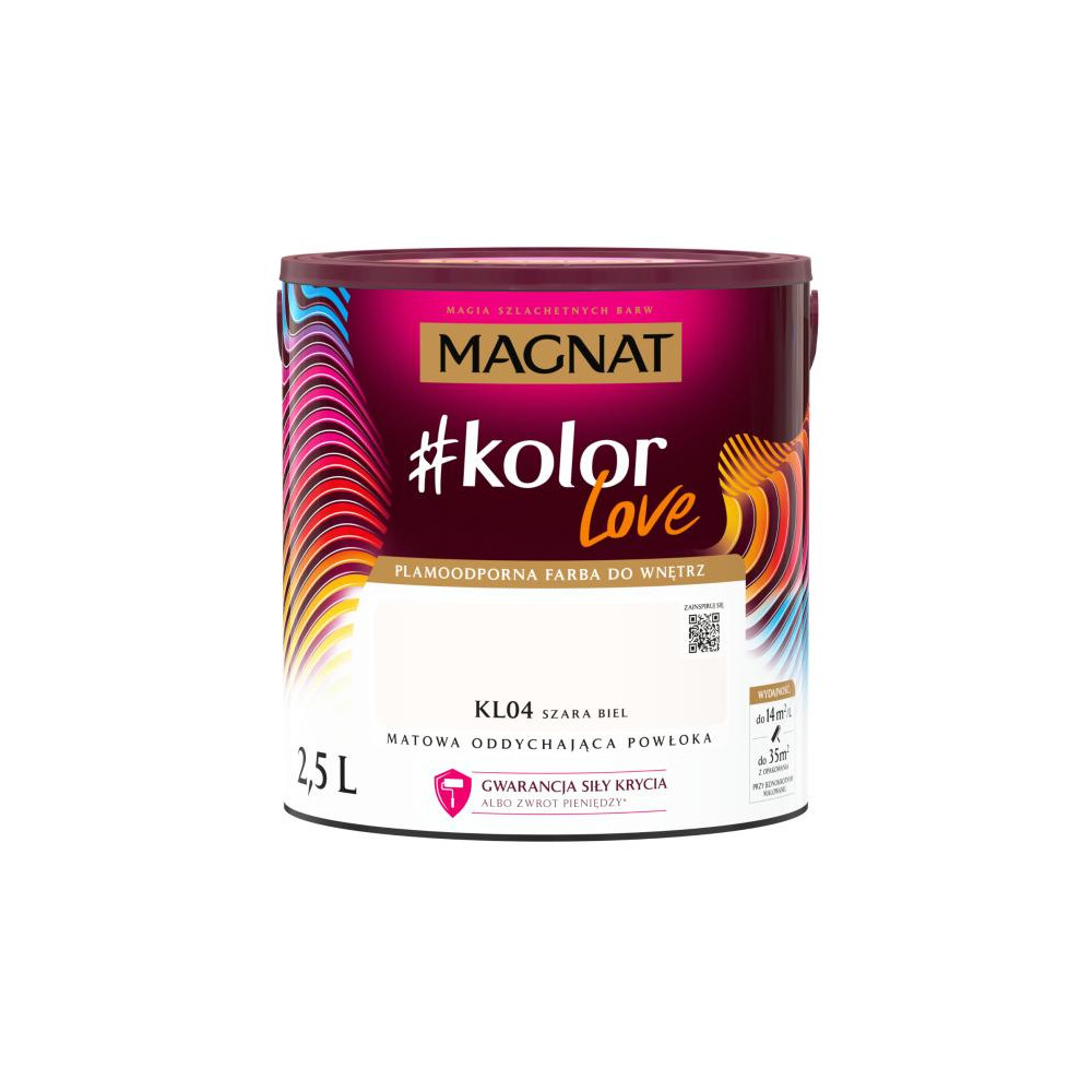 FARBA MAGNAT KOLOR LOVE SZARA BIEL 2,5L