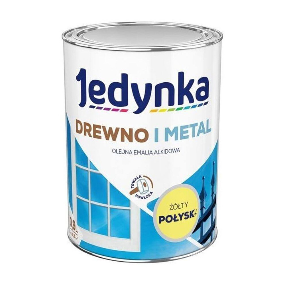 JEDYNKA EMALIA ALKID. 0,9L ŻÓŁTY POŁYSK ZEW/WEW