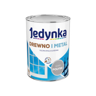 FARBA JEDYNKA EMALIA ALKID. 0,9L SZARY POŁYSK ZEW/WEW